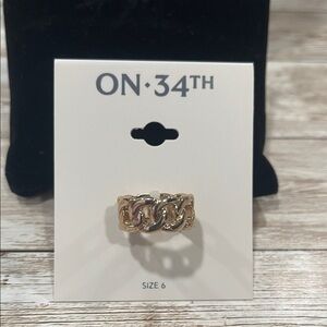 ON 34TH Two-Tone Chain Ring Size 6‎